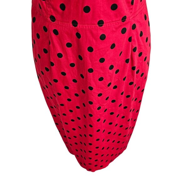 Deadly Dames Polka Dot Red Black Dress Sz M - Picture 3 of 11